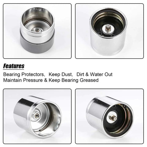 1.98 Inch Bearing Protectors With Chromed Protective Bras, universal fit, showing chrome housing and design features.
