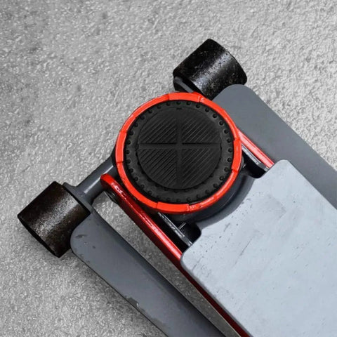 Close-up of Floor Jack Pad Adapter For Pinch Weld And Side Frame Protection 2 Ton Capacity on gray jack
