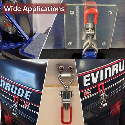 2 Pack Toggle Latch Clamp 4001 Adjustable 304 Stainless Steel Pull Hasp Latches shown installed on various surfaces