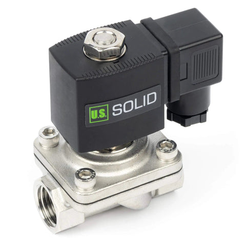 1/2 Inch Stainless Steel Solenoid Valve, 110V AC Normally Closed Electric Valve With Viton Seal And Junction Box