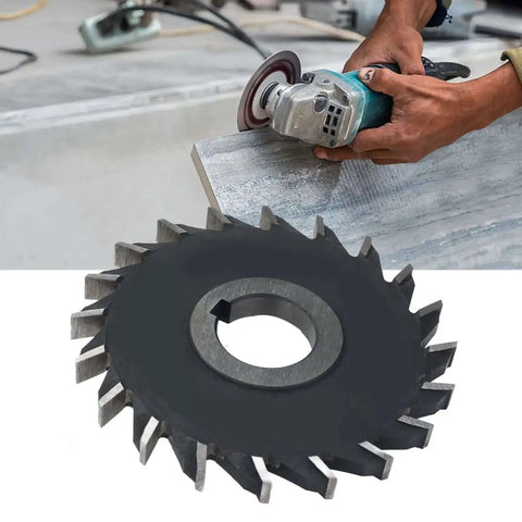 Gear Cutter Disc Set For Metalworking, Pro Grade HSS Milling Cutters with 32mm inner bore and 125x10mm gear profile shown with usage context