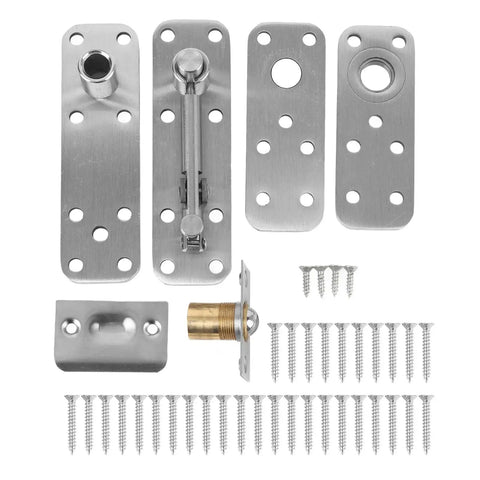 Hidden Door Hinges Stainless Steel Heavy Duty 360 Degree Pivot With Reinforced Pivot Column for wood doors, screws included