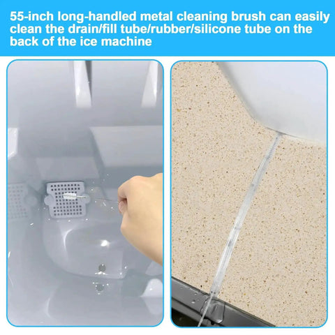 Using an Ice Maker Cleaning Brush Kit For Countertop Machines No Fuss Deep Clean With 2 Extra Long Pipe Cleaners And 8 Small Crevice Brushes