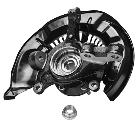 Front view of Front Left Steering Knuckle With Wheel Hub Bearing Assembly For Toyota Highlander AWD 2008-2013 3.5L V6