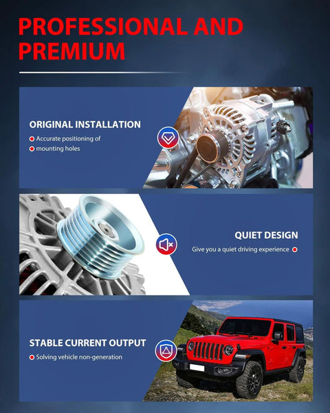 Beefy 110 Amp 12 Volt Car Alternator For 2005 2007 Nissan Frontier Pathfinder And Xterra With CW Rotation 7 Groove Pulley