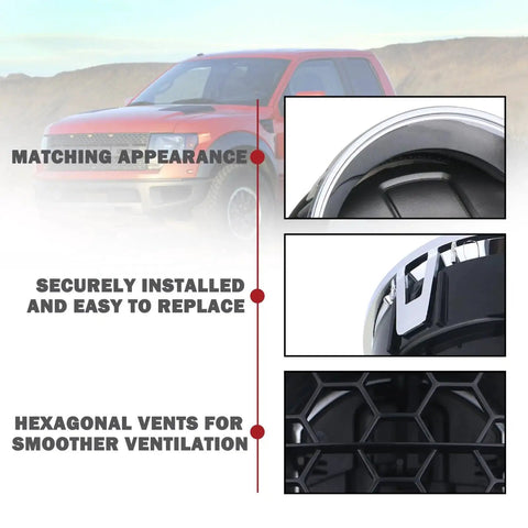 Ford F150 Dashboard AC Heater Vent Louvers 4 Piece Set Replacement 2009 2014 close-up detail view