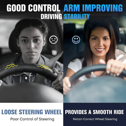 Comparison of loose steering wheel and smooth ride with Chevrolet Front Upper Control Arm Kit With Ball Joints Bolt On Durable Upgrade
