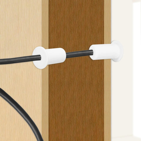 uxcell white silicone wall grommet pair; 7mm hole, 3/4 inch outer size for Ethernet cable pass-through