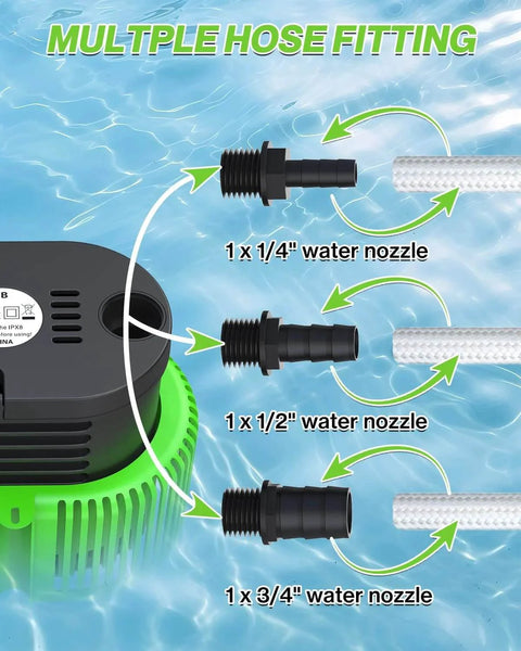 Pool Cover Pump Above Ground Submersible Water Sump Pump For Swimming Pool Water Removal With Drainage Hose 3 adapters