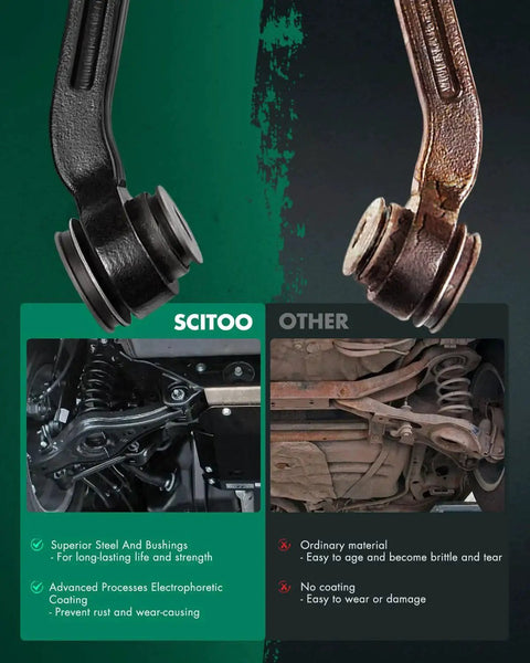 SCITOO front suspension kit components for Ford Escape (2013-2018): lower control arms, ball joints, inner/outer tie rods
