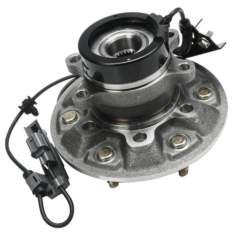 4WD Front Wheel Bearing Hubs Assembly Fits Chevy Colorado 2004 2005 2006 2007 2008, GMC Canyon 2004 2005 2006 2007 2008, Isuzu I350 2006, I370 2007 2008, 6 Lug With ABS, Bolt On Heavy Duty Replacement close-up view