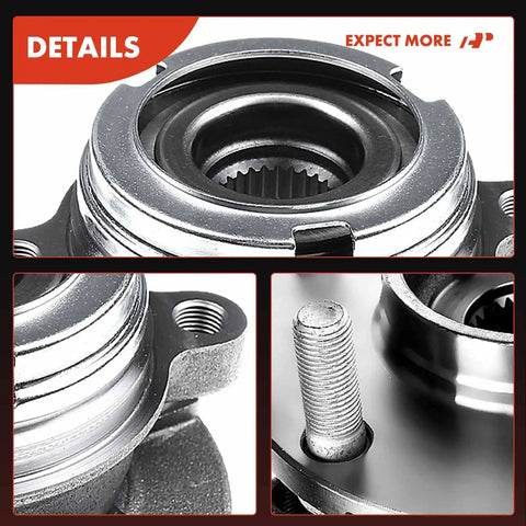Beefy Front Wheel Bearing And Hub Assembly Set For Nissan Altima 2007 2008 2009 2010 2011 2012 With 2.5L Engine And 29 Splines 5 Lug