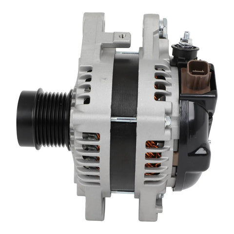 Side view of Alternator Replacement For Toyota RAV4 3.5L 2006-2008 12V 130A High Output With 7-Groove Clutch Pulley CW Rotation