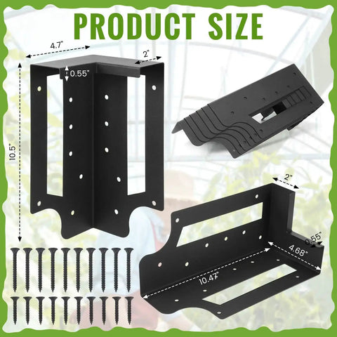 Beefy Raised Garden Bed Corner Brackets With Securing Lip For Wood Frames Fits Lumber Up To 2 By 12 Inches Heavy Duty Carbon Steel
