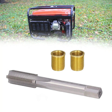 Real Deal Spark Plug Thread Repair Kit With M12 X 1.25 Inserts And M14 X 1.25 Tap Includes 10 Helicoil Style Inserts