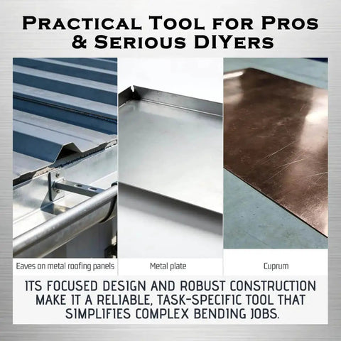 Sheet Metal Bender With Dual Station Rollers For 0 To 100 Degrees, Lightweight Workhorse 7 Inch Tool For Pros And DIYers.