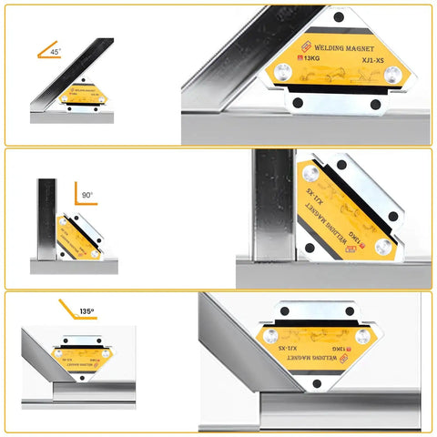 Six Pack 25 Lb Magnetic Welding Holder Set For Welder Magnets Hands Free Welding Multi Angle 45 90 135 Degree Clamps