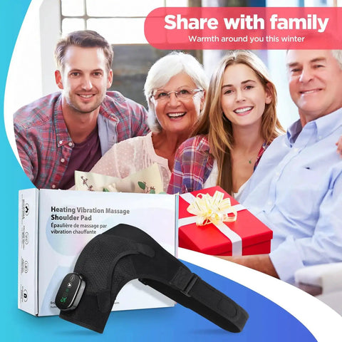 Family sharing Cordless Shoulder Heating Pad And Massager With Heat And Vibration Portable Shoulder Wrap near gift