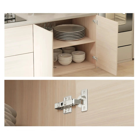 35mm Cup European Full Overlay Soft Close Cabinet Hinges For Frameless Cabinets installed on kitchen cabinet door