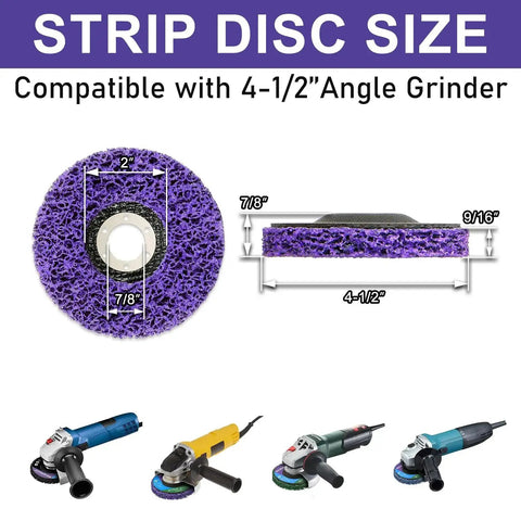 Beast Mode Purple Silicon Carbide Paint Stripping Discs For Angle Grinders Four And A Half Inch 12 Pack WelderElite