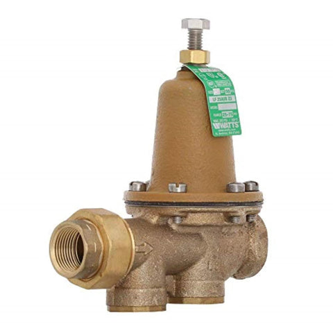 Watts LF25AUB-Z3 water pressure reducing valve, 3/4 in, brass body with polymer seat, NPT female unions