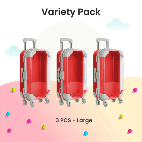 Cool Mini Suitcase Party Favor Boxes With Wheels For Gifts And Treats Realistic Red Travel Themed Luggage Style Boxes Seven Point Five By Five By Two Point Five Inches 3 Pack Durable Plastic Great For Party Favors And Gift Bags From Hammont