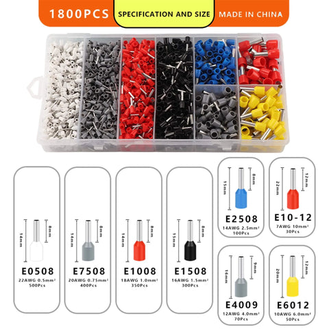 Ferrule Size Color Guide All In One Ferrule Crimp Tool Kit With 1800 Ferrules 🍁...