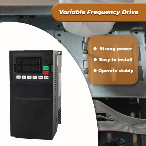 7.5KW 10HP Variable Frequency Drive VFD 220V To 208-240V 3-Phase Converter Motor Speed Controller with cooling system