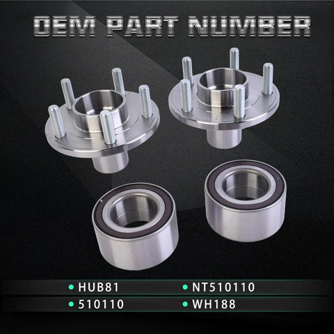 Two Piece Front Wheel Hub Bearing Kit Left And Right For Focus 2012 2018 And C Max 2013 2018 OEM Style Replacement For HUB81 NT510110 WH188 Durable Bearings Long Lasting