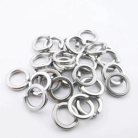 M10 Split Lock Washer Set 50 Pieces In 304 Stainless Steel 18 8 For Bolts Nuts And Screws Beefed Up Spring Lock Washers Silver