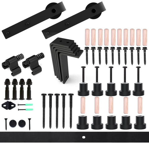 Ceiling Mount Sliding Barn Door Hardware Kit For Low Ceiling Spaces With L Shape Bracket System Fits 36 Inch Wide Single Wood Doors