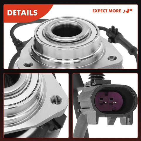 Two Front Wheel Bearing And Hub Assembly With ABS For 2002 2009 Chevy Trailblazer SSR Envoy XL XUV Ascender Bravada Rainier 6 Lug 2 Pack Heavy Duty Ready To Roll