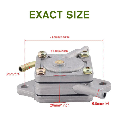 Fuel Pump Replacement Kit For Club Car Gas Golf Cart DS And Precedent 1984-Up Kawasaki 290FE 350FE Engines dimensions