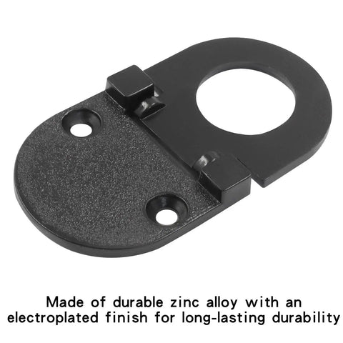 2 Pack Recessed Flush Mount Ring Pull Handles Black For Cabinets And Drawers With Screws Hidden Recessed Type Close-up View