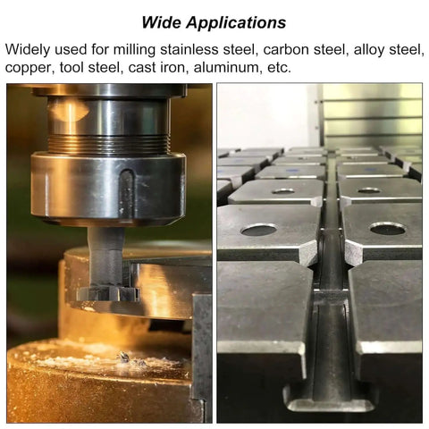Heavy Duty T Slot End Mill Cutter for Molding Steel and Alloys NACX HSS AL High Speed Steel in use, showing milling process