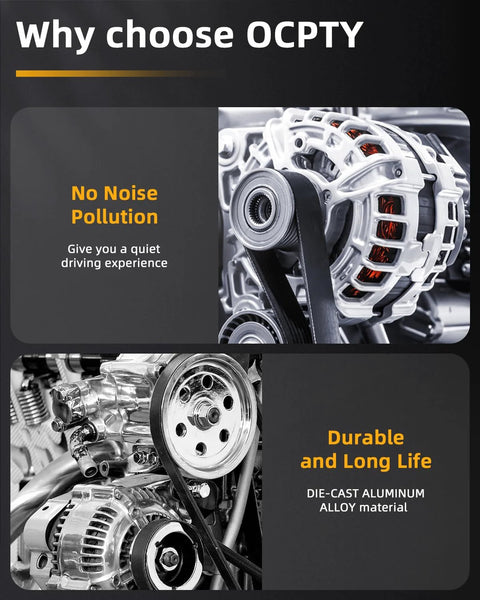 110 Amp 12V Car Alternator Replacement For Hyundai Santa Fe 2.4L 2010 2012, showing durable die-cast aluminum alloy build.