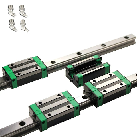 HGR20 500mm Linear Guide Rail Kit With Four Bearing Blocks For Do It Yourself CNC Routers Lathes And Mills High Precision Low Friction Linear Motion System