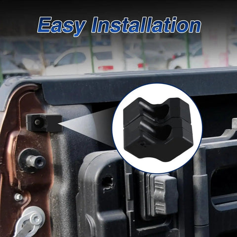 Installed Upgraded Tailgate Upper Rubber Bumper Kit For Ford F-250 F-350 F-450 F-550 LH RH showing installation on tailgate