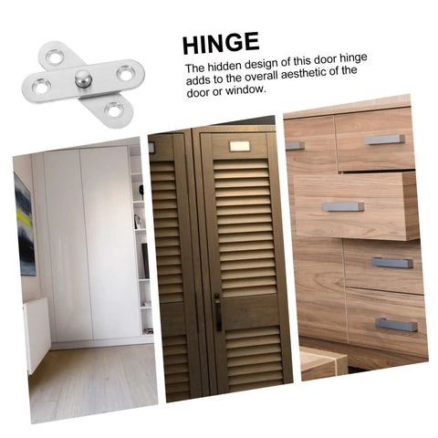 20 Piece Rotating Stainless Steel Hidden Door Hinges 360 Degree Up And Down Pivot Shaft Concealed Cabinet Hinges for Secret Doors