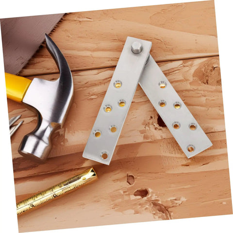 Close-up view of 360 Degree Stainless Steel Heavy Duty Pivot Hinges For Hidden Doors And Secret Bookcase Doors Concealed Upper And Lower Hinges System For Quiet Operation And Easy Installation By IWOWHERO.