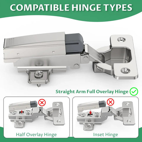 Cabinet Hinge Damper Pack Of 20 For Blum Straight Arm Full Overlay Hinges With Nickel Plated Finish Replaces 973A0500.01 Dampers