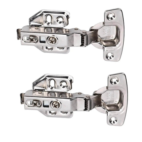 Rebound Soft Closing Cabinet Hinge, 3 Way Adjustable Frameless, Includes Installation Screws, Fits 16 to 22mm Thick Cabinet Doors