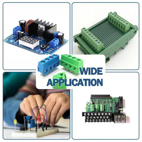 72 Piece Blue PCB Screw Terminal Block Connector Set With 5mm Pitch 2 Pin 3 Pin 4 Pin For Circuit Boards 300V 10A 26 To 14 AWG Wiring Terminals Ideal For DIY Projects And Pro Electronics Builds