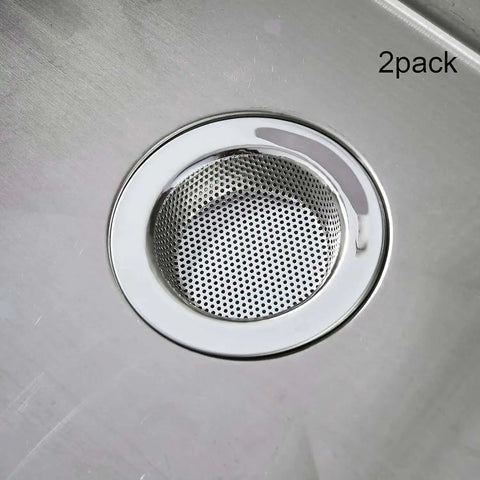 Stainless Steel Kitchen Sink Strainer Set 4.5 Inch Wide Rim Drain Strainers Heavy Duty Rust Resistant 2 Pack Dishwasher Safe Installed