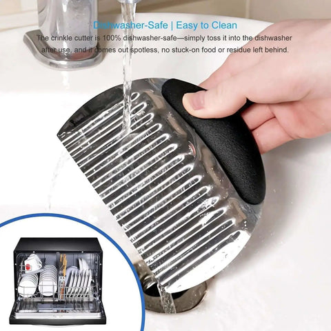 Two Pack Large Crinkle Cutters Heavy Duty Stainless Steel Crinkle Cutter With Ergonomic Non Slip Handle Professional Wavy Cutter For Veggies Potatoes Carrots Cucumbers