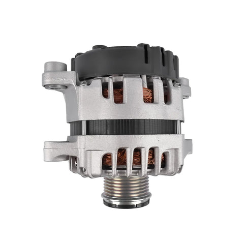 Front view of a 150 Amp Car Alternator Replacement for Kia Sorento Optima 12 15 and Hyundai Santa Fe Sport 2013 2016 Sonata 2014 373002G850 373002G855 OE Style Quality Upgrade