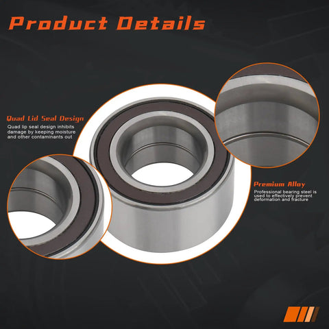 Close-up of Front Wheel Hub Bearing Pair For Ford Focus 2000 To 2011, Ford Fiesta 2011 To 2013, And Mazda 2 2011 To 2013 Front Position