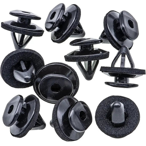 10 Piece Fender Rocker Garnish Pillar Trim Clip Set With Sealer For Subaru Vehicles Including Forester Impreza Legacy Outback WRX Tribeca And Ascent 909130088 909130109 Replacement Molding Clip Retainers, black nylon clips