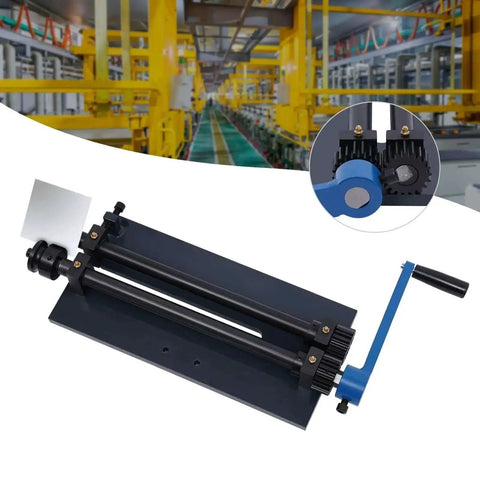 Sheet Metal Bead Roller Machine With 12 Inch Gear Drive Bench 6 Dies Set Manual Crank Durable Steel Construction Display