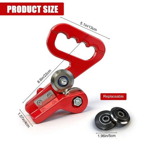 Heavy Duty Manual Sheet Metal Cutter With Replaceable Cr12 Wheels, Portable Handheld Rolling Disc Cutter, size diagram.